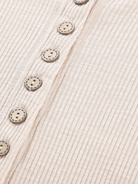 beige-crochet-lace-hem-sleeve-button-top