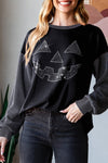 Women's Black Halloween Graphic Tee - Spooky Style, Casual Fit, Perfect for Parties and Trick-or-Treating