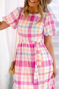 rose-red-puff-sleeve-contrast-ric-rac-shirt-dress