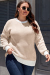 Plus Size Women's Soft Knit Casual Sweater - Cozy Everyday Style in Relaxed Fit for Ultimate Comfort