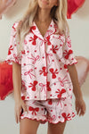 Luxurious Red Women's Pajama Set - Soft Cotton Sleepwear with Relaxed Fit for Comfort and Chic Style