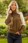 Trendy Women's Color Block Sweater - Cozy Knit Pullover for Stylish Casual Fall Looks, Perfect for Everyday Wear