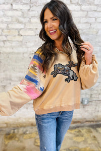 sequin graphic sweatshirt