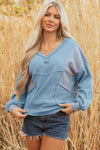 Trendy Women's Cozy Patchwork Sweatshirt - Relaxed Fit for Casual Chic Style in Vibrant Colors and Soft Fabric