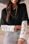 Elegant White Lace Long Sleeve Tee for Women - Chic Layering Top for Stylish Everyday Outfits