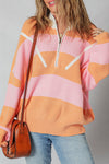 Stylish Women's Soft Knit Colorblock Sweater - Casual Fit for Cozy Fall Layering and Effortless Everyday Wear