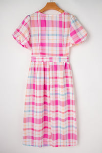rose-red-puff-sleeve-contrast-ric-rac-shirt-dress