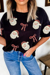Charming Women's Christmas Graphic Tee - Casual Fit with Cute Holiday Design for Festive Celebrations and Seasonal Cheer
