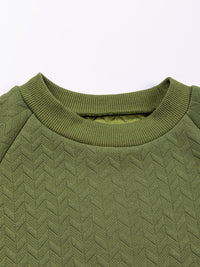 jungle-green-solid-textured-raglan-sleeve-pullover-sweatshirt