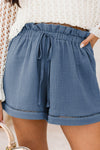 Stylish Women's Soft Cotton Paperbag Waist Shorts - Perfect Casual Fit for Summer Days and Beach Adventures