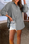 Trendy Black Striped Blouse for Women - Flattering Casual Top with Effortless Style and Comfortable Fit