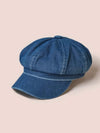 Blue Denim Casual Baker Boy Hat