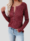 Women's Long Sleeve Henley Shirt