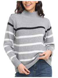 womens-sweaters-striped-high-neck-pullover-sweater