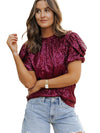 Dazzling Burgundy Sequin Top