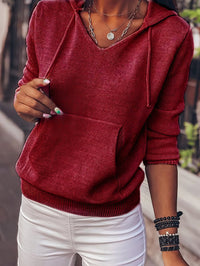 womens-hoodies-hooded-drawstring-v-neck-pocket-sweater