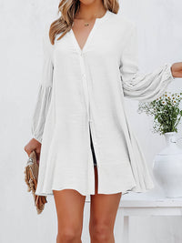 womens-t-shirts-solid-stitching-long-sleeves-button-ruffled-t-shirt