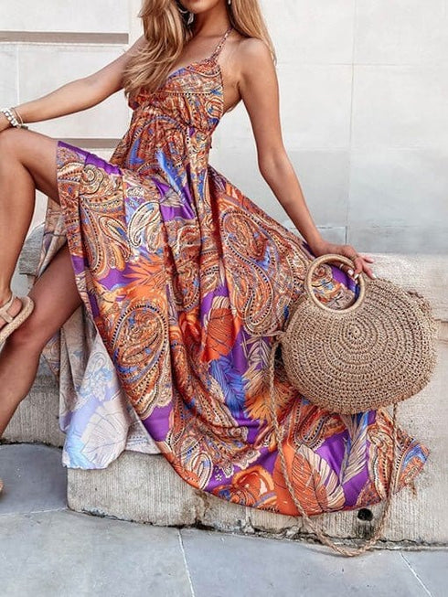 womens-dresses-vintage-print-v-neck-sling-swing-dress