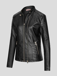 womens-jackets-temperament-slim-zipped-leather-jacket