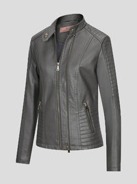 womens-jackets-temperament-slim-zipped-leather-jacket