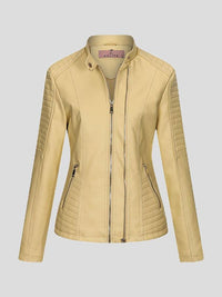 womens-jackets-temperament-slim-zipped-leather-jacket