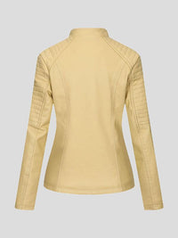 womens-jackets-temperament-slim-zipped-leather-jacket