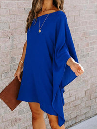 loose-sloping-shoulder-solid-mini-dress