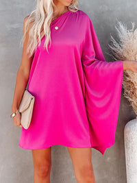 loose-sloping-shoulder-solid-mini-dress