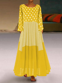 womens-dresses-round-neck-polka-dot-pocket-long-sleeve-dress