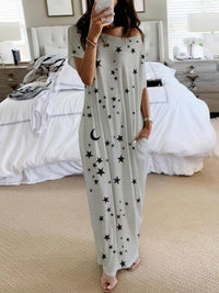 star-and-moon-print-short-sleeve-maxi-dress