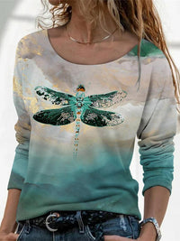 womens-t-shirts-dragonfly-print-round-neck-long-sleeve-t-shirt