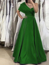 womens-dresses-solid-one-shoulder-slim-fit-swing-dress