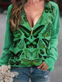 womens-t-shirts-v-neck-butterfly-print-zipper-long-sleeve-t-shirt