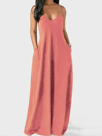 v-neck-solid-pocket-casual-sling-dress
