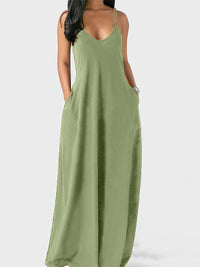 v-neck-solid-pocket-casual-sling-dress