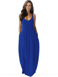 v-neck-solid-pocket-casual-sling-dress