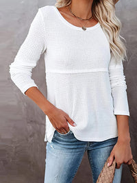 womens-waffle-knit-long-sleeve-t-shirt-1