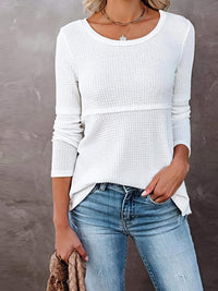 womens-waffle-knit-long-sleeve-t-shirt-1