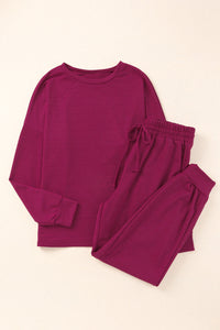 off-shoulder-long-sleeve-drawstring-frill-hem-jumpsuit