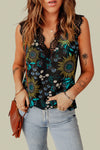 Loose Leopard Print V-neck Sleeveless Tank Top