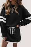Chic Women's Varsity Sweatshirt and Skirt Set in Soft Fabric - Stylish Casual Outfit for Effortless Everyday Wear