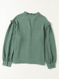 womens-coats-beaded-button-solid-color-lantern-long-sleeve-coat
