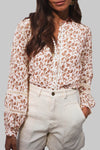 Women's Casual Chic Floral Print Button-Up Shirt in Soft Cotton - Relaxed Fit for Effortless Everyday Style
