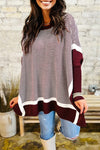 Soft Pastel Striped Knit Sweater for Women - Relaxed Fit for Effortless Casual Chic Style