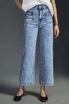 Flattering Women's High-Waisted Blue Jeans - Stylish Fit for Casual Outfits & Everyday Comfort