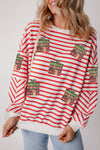 Cozy Women's Christmas Graphic Sweatshirt - Festive Holiday Pullover in Relaxed Fit for Seasonal Style and Comfort