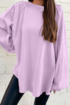 Cozy Women's Fleece Pullover Sweatshirt - Classic Solid Color, Relaxed Fit for Casual Outings and Lounging Comfort