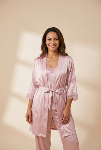 5-Piece Satin Pajama Set with Lace with practical styling and dependable silhouette control.