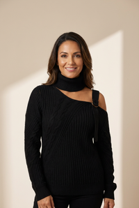 Women's Casual Ribbed Button Decor Asymmetrical Hem Long Sleeve T-Shirt