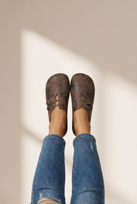 Women's Vintage-Inspired Coffee PU Leather Round Toe Loafers
